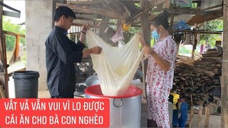 Ngọt ngon từng miếng tàu hũ đến với bà con nghèo gặp khó khăn.