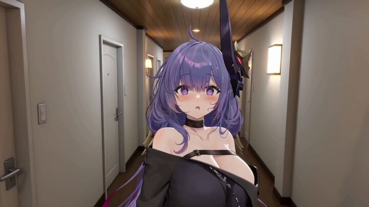 Quietly following behind the ship girl