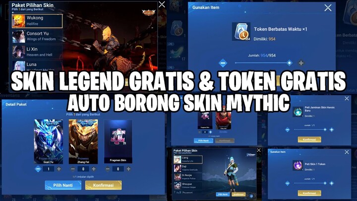 SKIN LEGEND GRATIS, TOKEN GRATIS - AUTO BORONG SKIN MYTHIC HARGA MURAH! HONOR OF KINGS