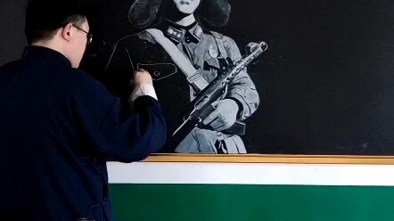 Learn from Comrade Lei Feng #ChalkArt #LeiFeng