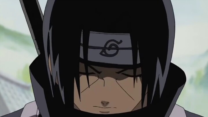 Itachi mengenakan seragam organisasi Akatsuki, dan temperamennya menjadi lebih kuat.