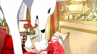 The crazy white wolf pressed the mistress under him and bit her