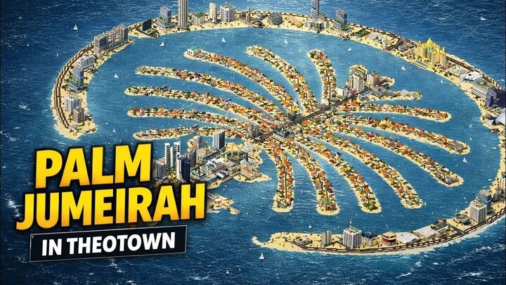 I Built Palm Jumeirah in TheoTown! #theotown #citybuilder #palmjumeirah  #viral