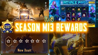 M13 ROYAL PASS REWARDS || 1 TO 50 RP ||  Update 2.1 REWARDS ( M13 ROYAL PASS ) BGMI NEW UPDATE