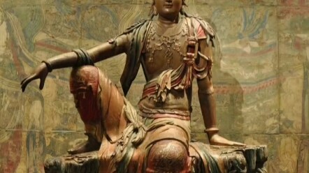 ชิ้นนี้คือสุดยอดผลงานใน “สุทรรศน์พระโพธิสัตว์อวโลกิเตศวรทรงจันทรา” รูปปั้นไม้พระโพธิสัตว์อวโลกิเตศวร