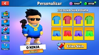 CRIEI A MINHA PRÓPRIA SKIN NO STUMBLE GUYS
