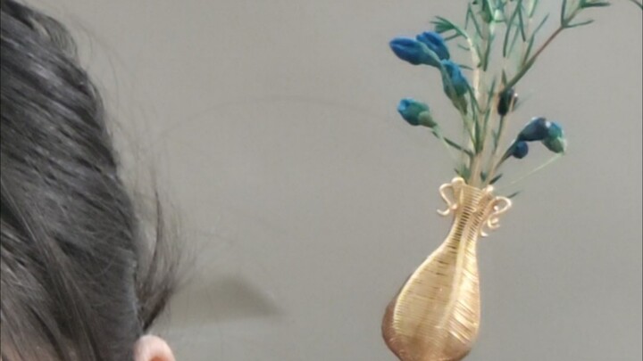 [Zanniang Handcraft] Can a flower-vase hairpin in the Forbidden City style be made using copper wire