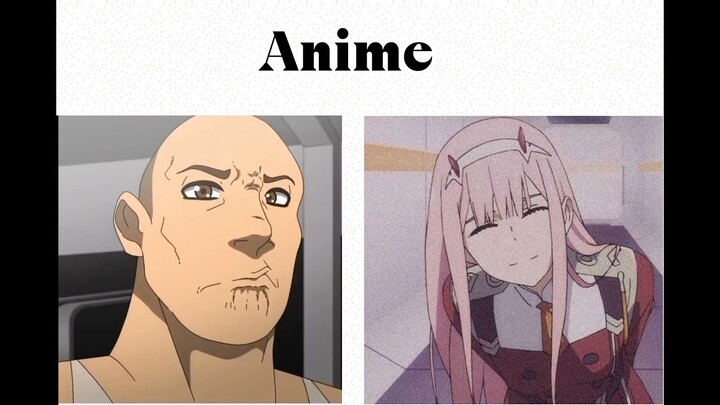 Anime vs Reddit (the rock reaction meme