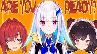 【安洁/莉泽/戌亥床】被帅哥音包围发出没品狂笑的皇女、交头接耳戌亥「好可爱」