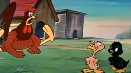 This duck is so old that he actually stuffed his eggs into the hen's nest#childhood animation#nostal