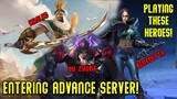 ADVANCE SERVER AND TRYING OUT NEW HEROES!
