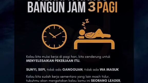 manfaat bangun jam 3 pagi