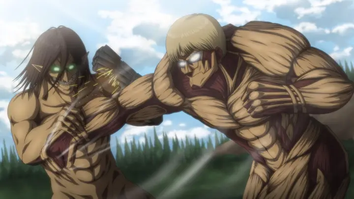 Attack On Titan The Whole Process Of Eren Eating His Father Bilibili