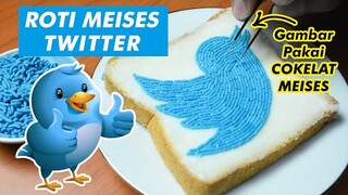 Susun Cokelat Meises menjadi Logo Twitter | Sprinkles Art