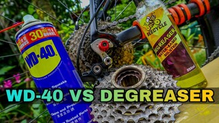 Can a degreaser beat the WD-40 on degreasing grease on bike? (experiment video)