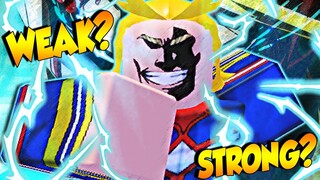 THE ALL MIGHT EXPERIENCE + SHOWCASE IN A UNIVERSAL TIME | ROBLOX