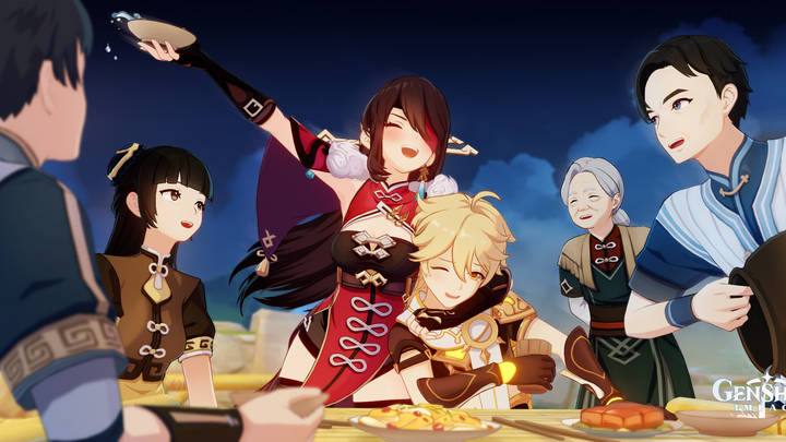 Hutao burst without homa and kazuha。