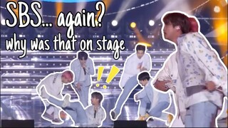 【BTS】Park Jimin ngay lập tức bước lên đỡ Kim Seokjin khi anh ấy bị ngã trên sân khấu, cùng với biểu 