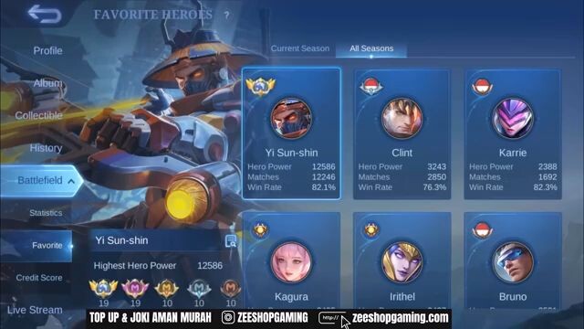 Top 1 global yi sun shin 12.000 match vs Top global alucard 18.000 match - Mobile Legends