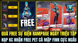 OB34 BẤT NGỜ QUÀ FREE SỰ KIỆN RAMPAGE NGÀY TRIỆU TẬP, GÓI ĐỒ FREE VÀ SKIN XE CỰC ĐẸP |Free Fire