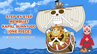 Step by step draw Sunny go (one piece)