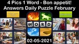 4 Pics 1 Word - Bon appetit! - 05 February 2021 - Answer Daily Puzzle + Daily Bonus Puzzle