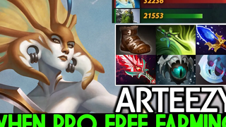 ARTEEZY Naga Siren เมื่อ Pro Free Farming 30 นาที Full Core รายการ Dota 2