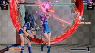 KOF15　アテナvsレオナ　シャイニングコンボvs爆弾コンボ