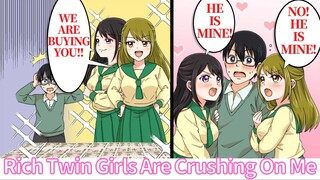 Rich Twin Girls Are Crushing On Me And Paid Millions To Purchase Me (Comic Dub | Animated Manga)