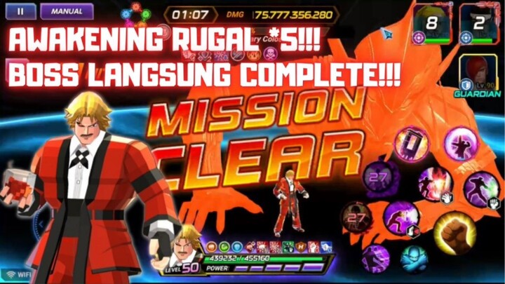 RUGAL AWAKENING *5 Sekali skill boss langsung kelar!!! | King Of Figthers All stars