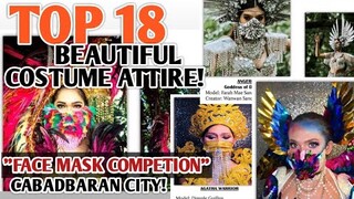 TOP 18 BEAUTIFUL Costume Face Mask CompeTion/CABADBARAN City/Charter Day!