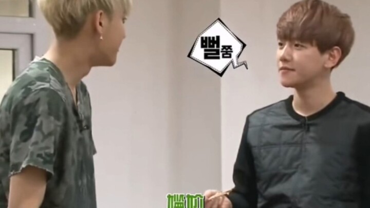 Byun Baekhyun is the older brother, yet he can’t help but act cute with his younger sibling.