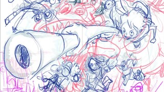 One Piece Chapter 1128 color pages, the video of Eiichiro Oda drawing the process has been released!