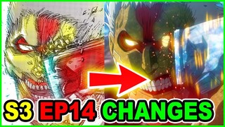 Eren Vs Armor Titan Manga Vs Anime Changes Analysis | Attack on Titan Season 3 Part 2 Episode 2