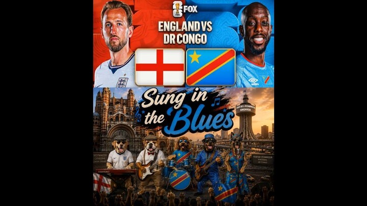 England VS DR Congo Sung in the Blues