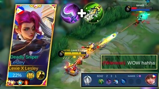 COUNTER WANWAN IN GOLD LANE USING LESLEY + HIGH IQ GAMEPLAY | GLOBAL LESLEY - MLBB