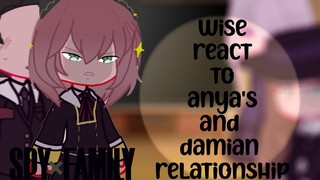 Wise react to anya and damian relationship || Anya saving damian || spy x family react