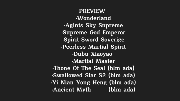 DONGHUA PREVIEW Sub Indo