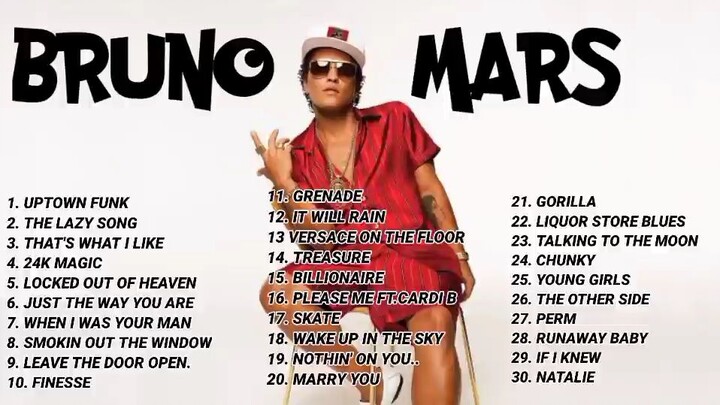 BRUNO MARS GREATEST HITS