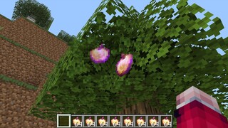 เมื่อตัดใบไม้!! ออกมาเป็นแอปเปิ้ลทอง  | Minecraft