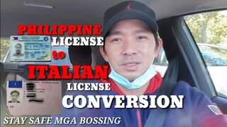 philippine license to italian license conversion