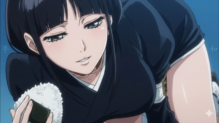 makan onigiri bareng kakak sebelum bermain 🥵