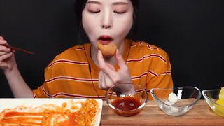 Mukbang mì cay và gà rán 2 #food
