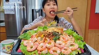 ĂN MỘT NÚI GỎI XOÀI TÔM MỰC, CHUA CHUA, CAY CAY,GIÒN  GIÒN