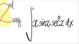 2nd way: trig integral ∫x sin(x) sec^3(x) dx