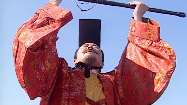 Liu Bei and Sun Quan consulted the heavens for divination, splitting a boulder with a single sword—b