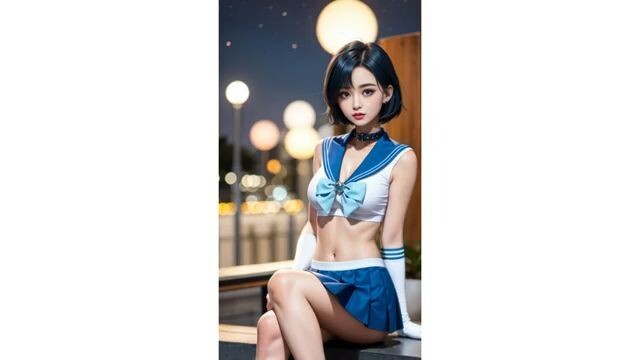 [AIコスプレ] Sailor Mercury ⧸ ai lookbook ⧸ ai cosplay ⧸ ai art [美少女戦士セーラームーン]