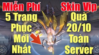 Liên quân Tặng quà 5 skin nhân ngày 20-10 free toàn server - Sự kiên cuối tuần Natalya thành trùm