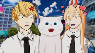 Power and Denji LOSE Meowy! (chainsaw man)