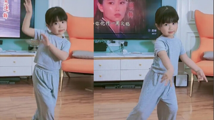 5-year-old cutie dances to "Past and Present Lives," her lively waist wowing everyone: What a cute l